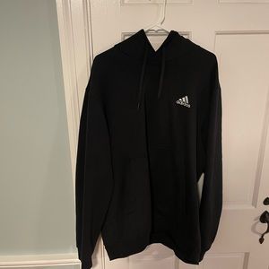Adidas Essentials Mens Black Fleece Hoodie (XXL)
